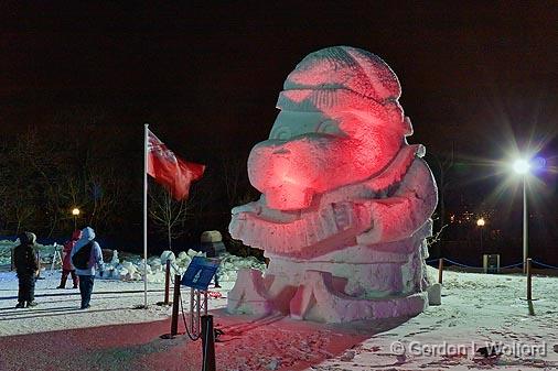 Winterlude 2010 Snow Sculpture_14150.jpg - Winterlude ('Bal de Neige' in French) is the annual winter festivalof Canada's capital region (Ottawa, Ontario and Gatineau, Quebec).Photographed at Gatineau (Hull), Quebec, Canada.